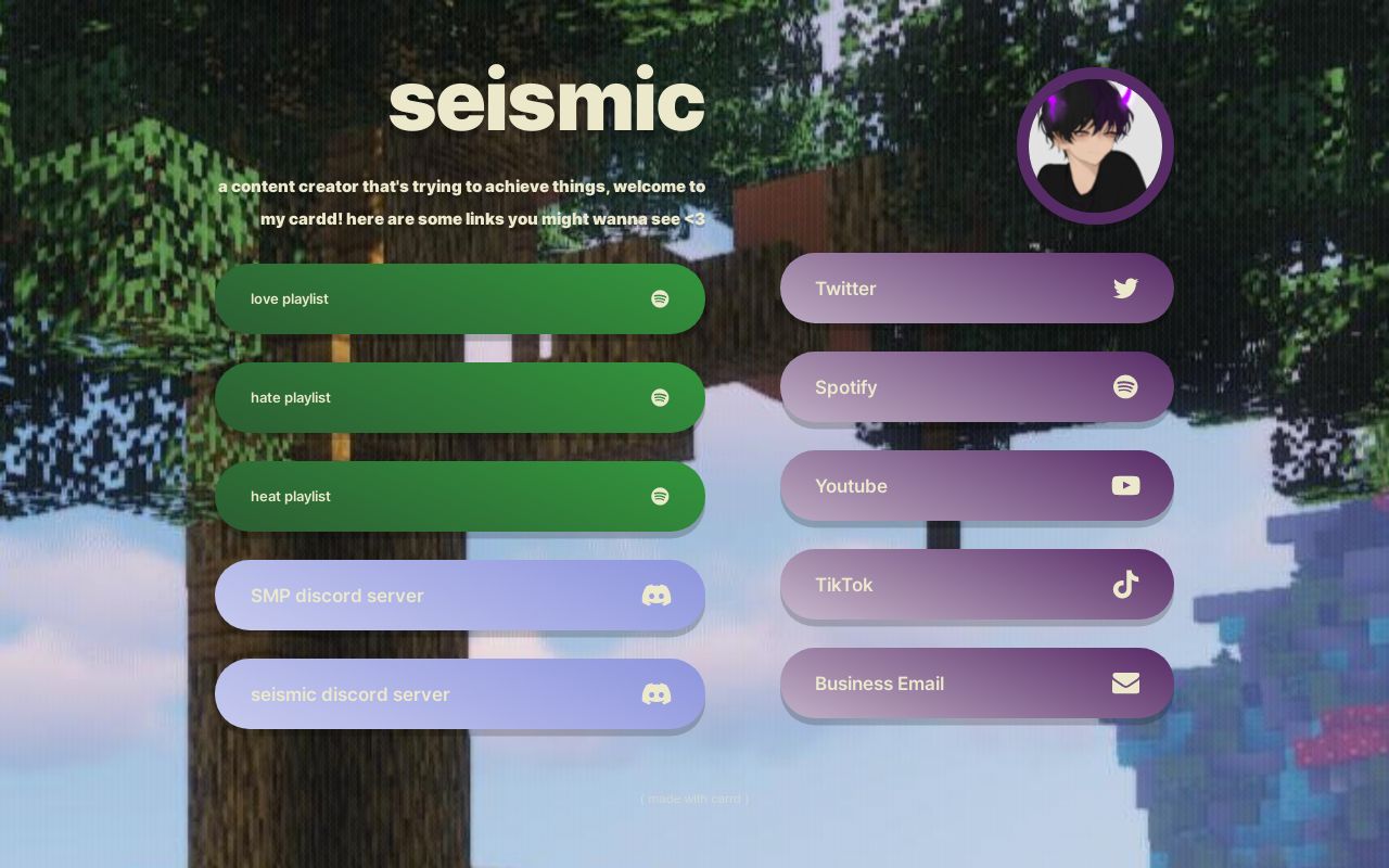 Carrd profile picture for @seismic